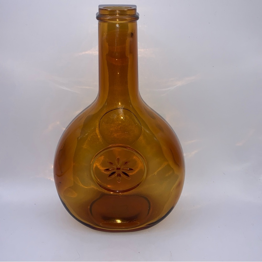 Vintage Wheaton Amber Glass Bottle Glassboro 1850 New Jersey